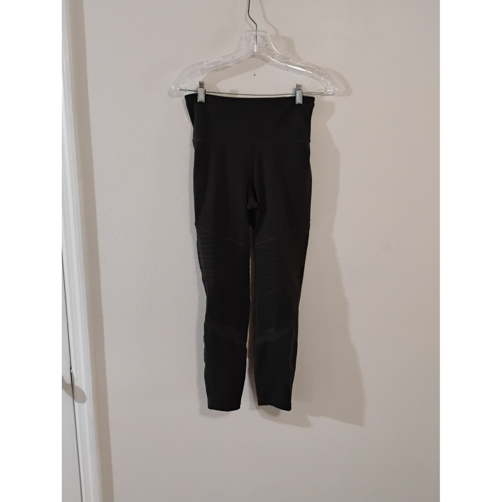 Old Navy Active Elevate Go-Dry Moto Mesh Leggings Black Medium